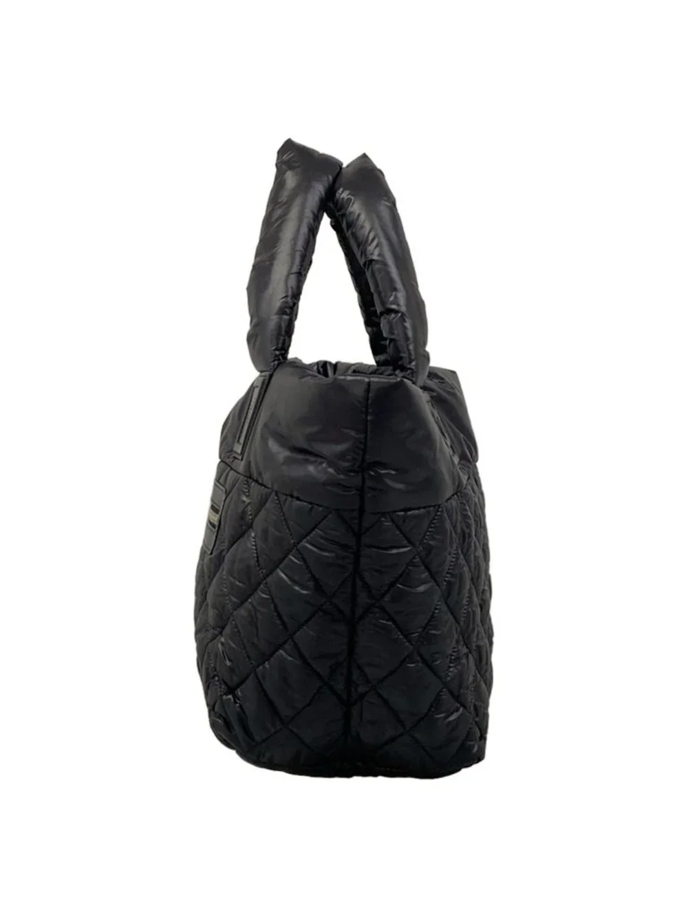 ★SOLD★ Chanel Tote Coco Cocoon PM Black Reversible Silver Leather - Picture 4 of 15